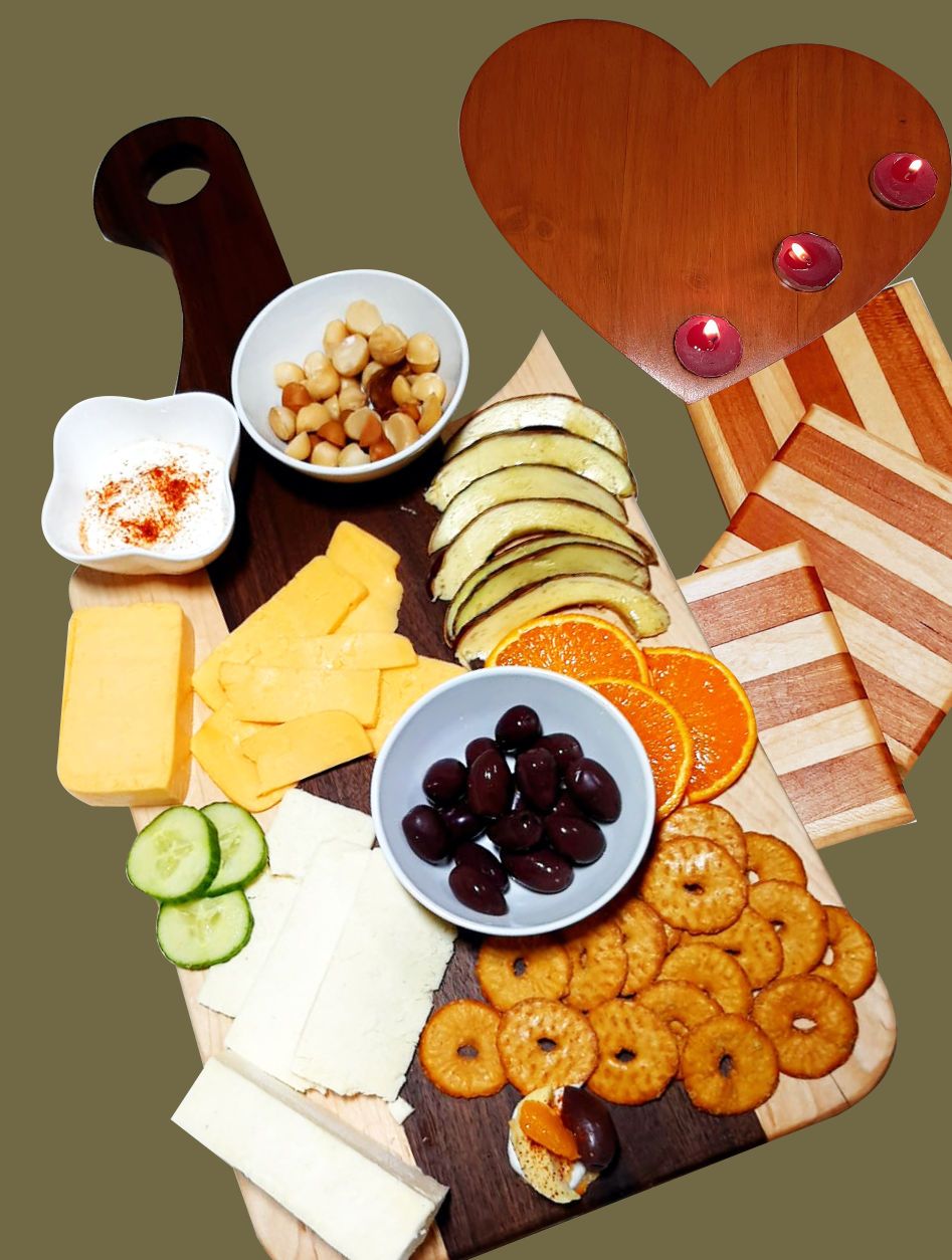 Cheese board and Tray.
